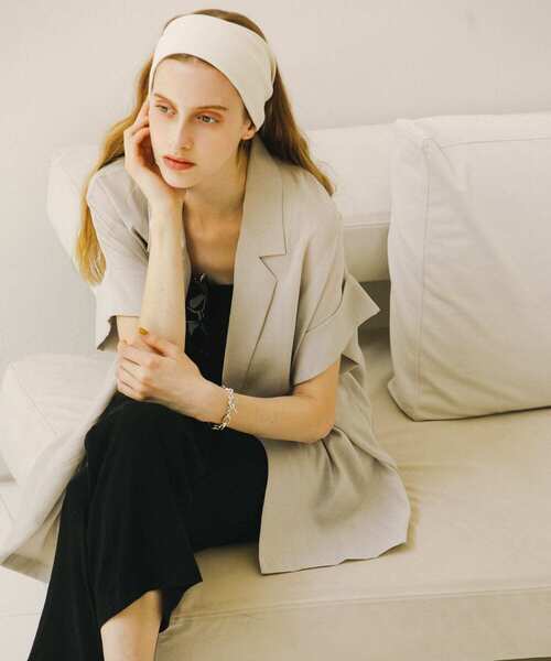 URBAN RESEARCH(アーバンリサーチ)の「シアーハーフスリーブジャケット(その他アウター・レディース・ネイビー/ベージュ/ブラック・FREE)」の6枚目の写真