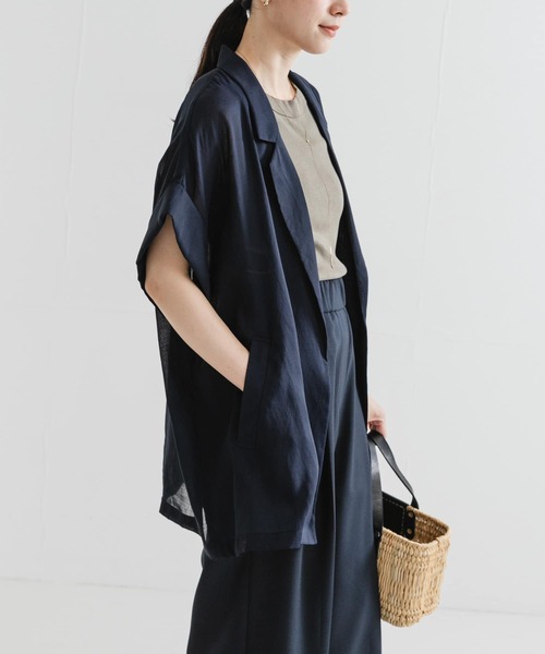 URBAN RESEARCH(アーバンリサーチ)の「シアーハーフスリーブジャケット(その他アウター・レディース・ネイビー/ベージュ/ブラック・FREE)」の15枚目の写真