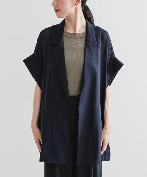 URBAN RESEARCH(アーバンリサーチ)の「シアーハーフスリーブジャケット(その他アウター・レディース・ネイビー/ベージュ/ブラック・FREE)」の19枚目の写真