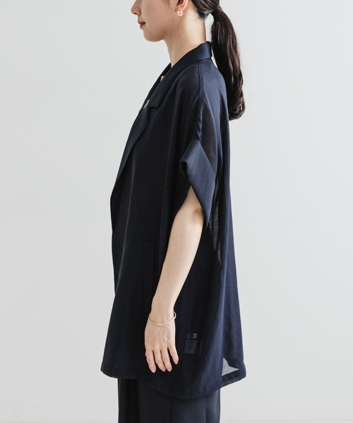 URBAN RESEARCH(アーバンリサーチ)の「シアーハーフスリーブジャケット(その他アウター・レディース・ネイビー/ベージュ/ブラック・FREE)」の20枚目の写真