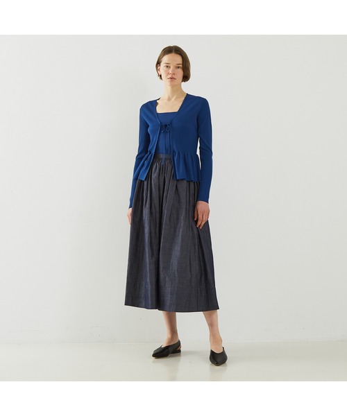 DESIGNWORKS（デザインワークス）の「２WAYリブペプラムボレロカーディガン（カーディガン/ボレロ・レディース・ホワイト/ブラック・38）」の20枚目の写真