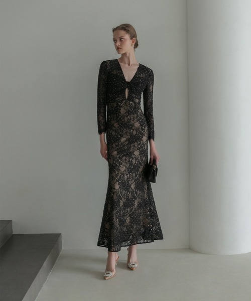 セール】【LEJA LUXE】ツイストオープンレースストーンマーメイド