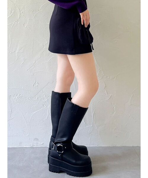 dazzlin（ダズリン）の「バイカーリングブーツ（ブーツ・レディース・ブラック・MEDIUM/LARGE）」の2枚目の写真