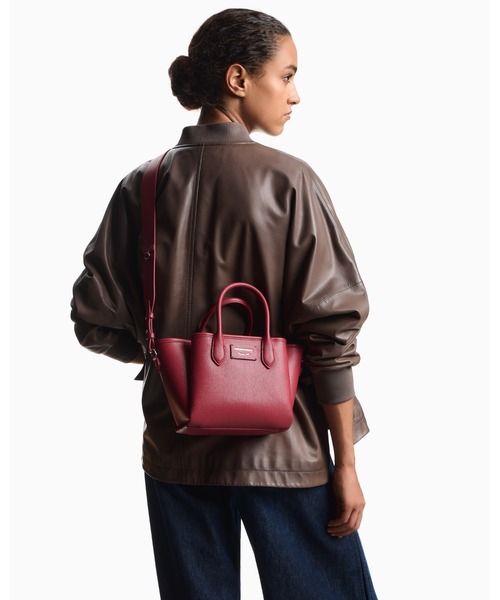 EMPORIO ARMANI（エンポリオアルマーニ）の「【エンポリオ アルマーニ】ショッパー パルメラート仕上げ スモール（ショルダーバッグ・レディース・レッド/ブラック/ベージュ/ホワイト・FREE）」の14枚目の写真