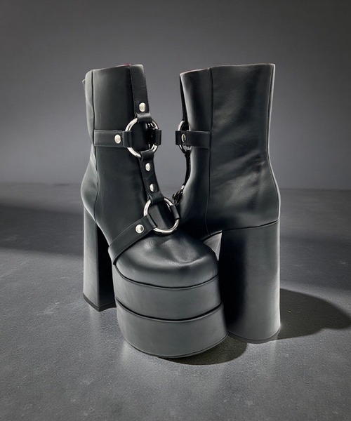 【JeffreyCampbell】ウッドソール厚底ブーティ/35(S) ジェフリーキャンベル新作厚底シューズ、春夏にピッタリなウッド