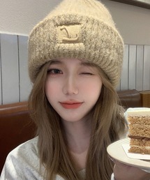 c.u.l | ワンポイント リブデザイン ニットキャップ cula1229(ニットキャップ/ビーニー)