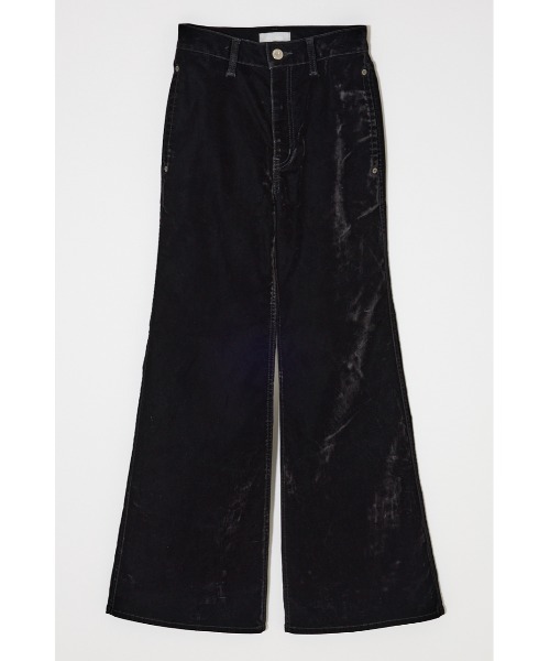 MOUSSY(マウジー)の「【セットアップ対応】VELVET LONG LEG FLARE(デニムパンツ・レディース・ブラック/ブラウン/ネイビー・0/1/2)」の4枚目の写真