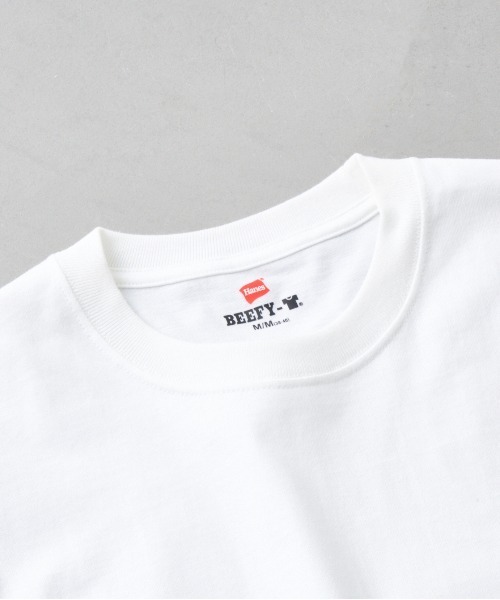 HANES(ヘインズ)の「【Hanes】2Pセット Beefy T-SHIRT H5180-2(Tシャツ/カットソー・メンズ・ホワイト/ブラック・XL/L/M/S)」の6枚目の写真