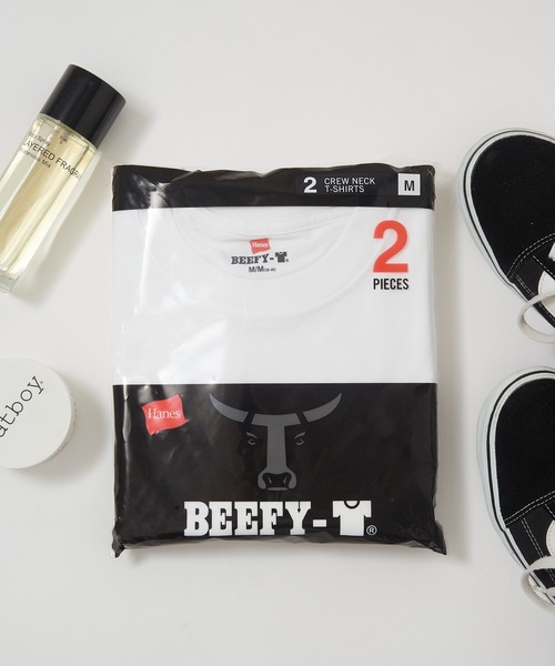 HANES(ヘインズ)の「【Hanes】2Pセット Beefy T-SHIRT H5180-2(Tシャツ/カットソー・メンズ・ホワイト/ブラック・XL/L/M/S)」の3枚目の写真