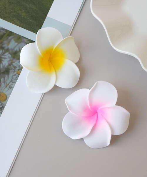 セール】【 Port / ポート 】 プルメリア モチーフ ヘアクリップ ( 2個