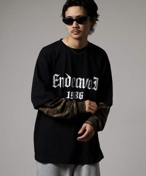 Jungle Storm（ジャングルストーム）の「JUNGLESTOTM フェイクレイヤード風Tシャツ（Tシャツ/カットソー・メンズ・ブラック/ホワイト・M/L）」の14枚目の写真