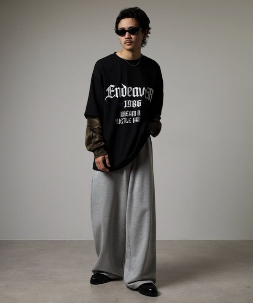 Jungle Storm（ジャングルストーム）の「JUNGLESTOTM フェイクレイヤード風Tシャツ（Tシャツ/カットソー・メンズ・ブラック/ホワイト・M/L）」の15枚目の写真