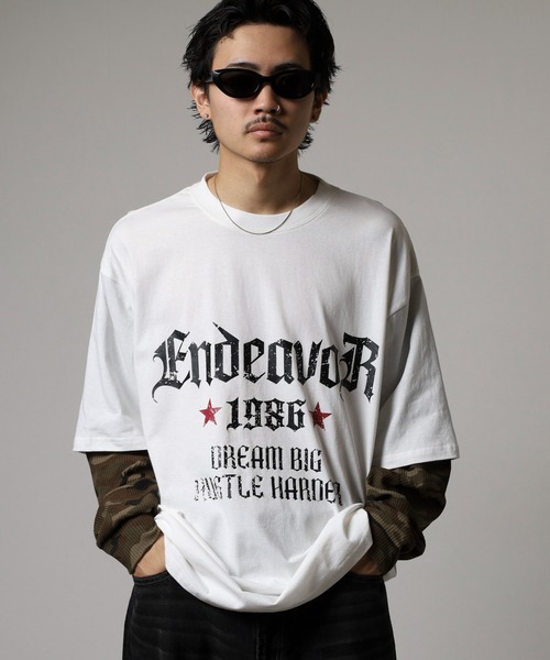 Jungle Storm（ジャングルストーム）の「JUNGLESTOTM フェイクレイヤード風Tシャツ（Tシャツ/カットソー・メンズ・ブラック/ホワイト・M/L）」の8枚目の写真
