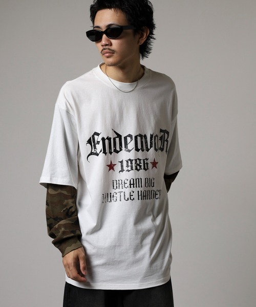 Jungle Storm（ジャングルストーム）の「JUNGLESTOTM フェイクレイヤード風Tシャツ（Tシャツ/カットソー・メンズ・ブラック/ホワイト・M/L）」の10枚目の写真