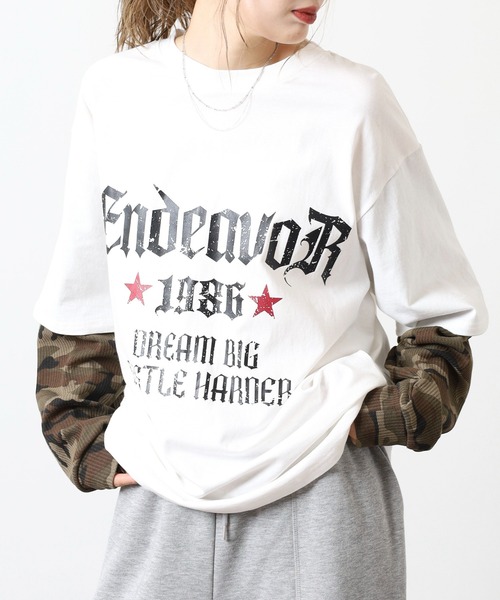 Jungle Storm（ジャングルストーム）の「JUNGLESTOTM フェイクレイヤード風Tシャツ（Tシャツ/カットソー・メンズ・ブラック/ホワイト・M/L）」の16枚目の写真