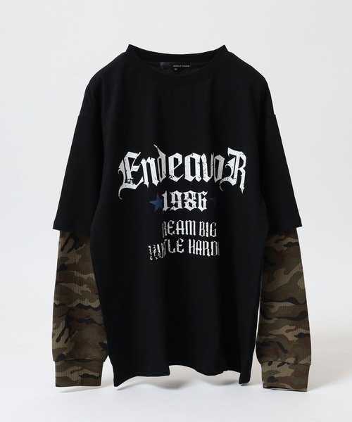 Jungle Storm（ジャングルストーム）の「JUNGLESTOTM フェイクレイヤード風Tシャツ（Tシャツ/カットソー・メンズ・ブラック/ホワイト・M/L）」の19枚目の写真