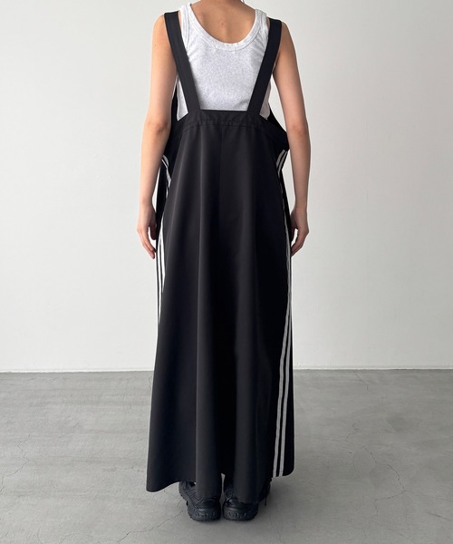 CANAL JEAN(キャナルジーン)の「サイドラインジャンパ―スカート(ジャンパースカート・レディース・ブラック/チャコール・マルチサイズ)」の17枚目の写真