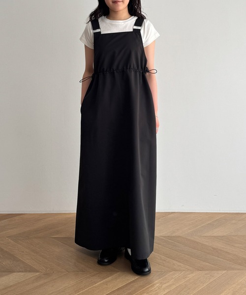 CANAL JEAN(キャナルジーン)の「サイドラインジャンパ―スカート(ジャンパースカート・レディース・ブラック/チャコール・マルチサイズ)」の11枚目の写真