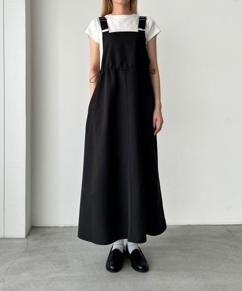 CANAL JEAN(キャナルジーン)の「サイドラインジャンパ―スカート(ジャンパースカート・レディース・ブラック/チャコール・マルチサイズ)」の15枚目の写真