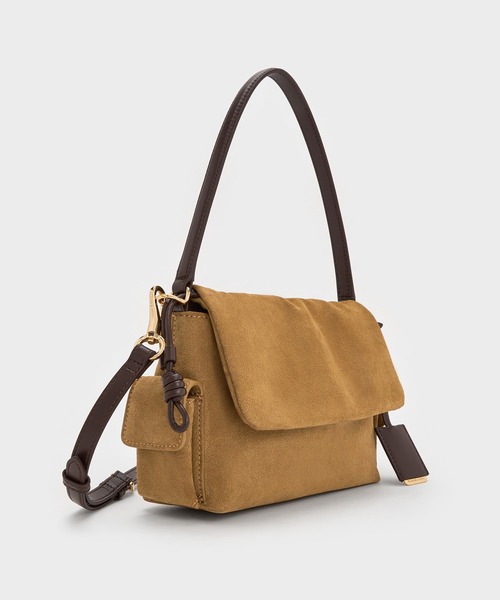 Khai カイ スエードルーシュドフラップサイドポケットトップ