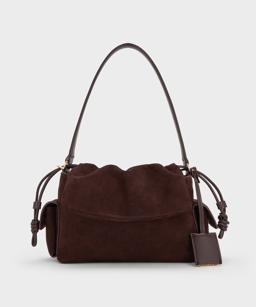 Khai カイ スエードルーシュドフラップサイドポケットトップ