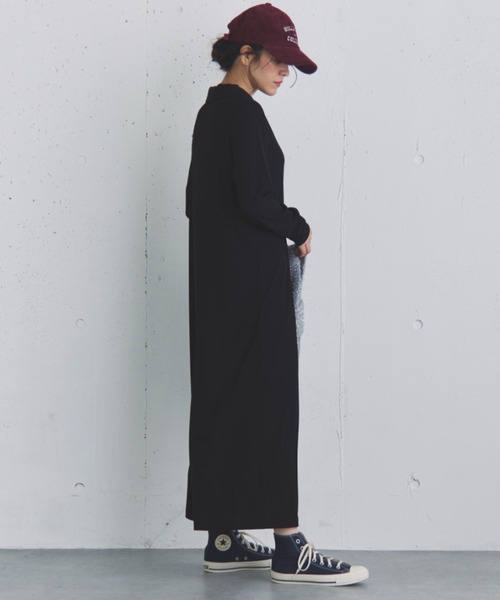 Doux archives(ドゥアルシーヴ)の「ポロカットロングワンピース(ワンピース・レディース・ブラウン/カーキ/ブラック・FREE)」の14枚目の写真