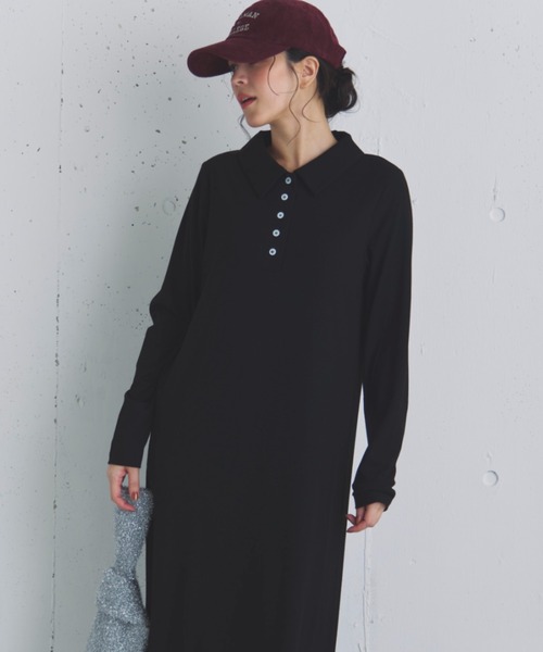 Doux archives(ドゥアルシーヴ)の「ポロカットロングワンピース(ワンピース・レディース・ブラウン/カーキ/ブラック・FREE)」の17枚目の写真