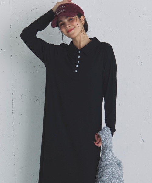 Doux archives(ドゥアルシーヴ)の「ポロカットロングワンピース(ワンピース・レディース・ブラウン/カーキ/ブラック・FREE)」の21枚目の写真