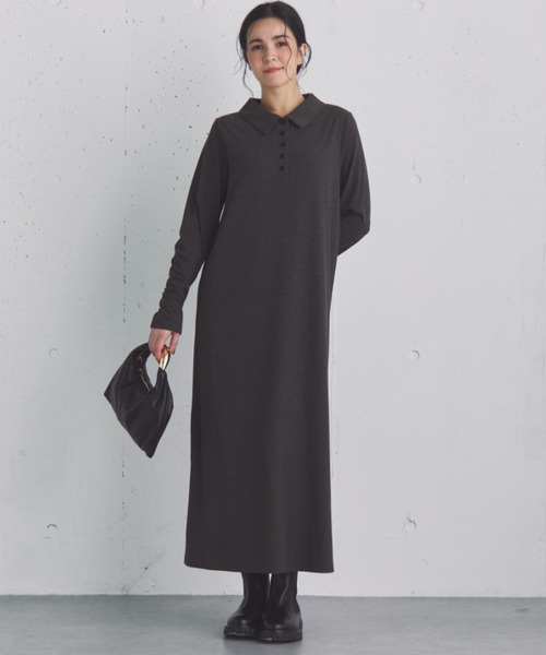 Doux archives(ドゥアルシーヴ)の「ポロカットロングワンピース(ワンピース・レディース・ブラウン/カーキ/ブラック・FREE)」の22枚目の写真