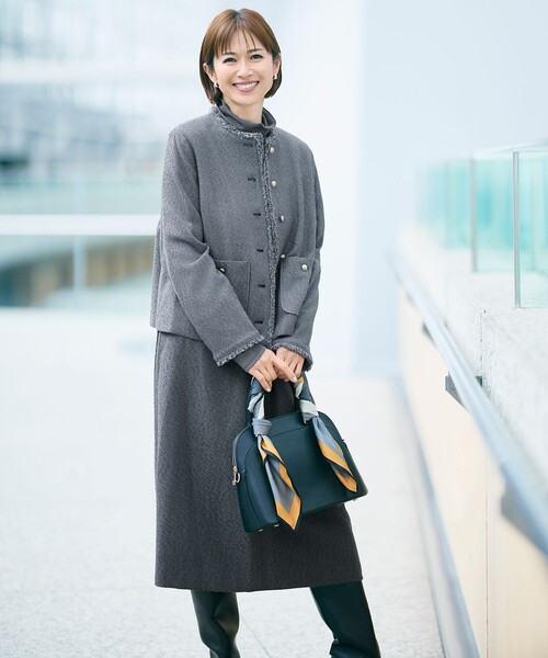 自由区(ジユウク)の「シアーツイストインナー トップス(Tシャツ/カットソー・レディース・アイボリー系/グレー系/ブラック系・46/44)」の9枚目の写真