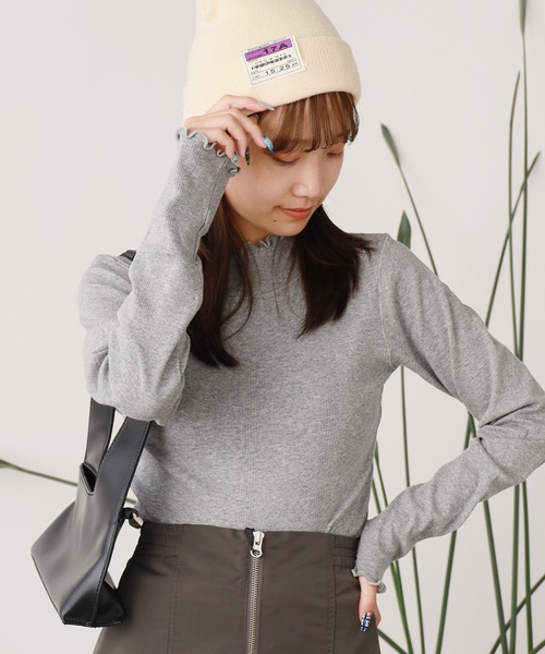 MILLER(ミラー)の「R.P.miller/ミラー パネルリブメロー カットソー 秋服 2026年秋冬(Tシャツ/カットソー・レディース・ブラック/ホワイト/グレー/ブラック系その他・FREE)」の11枚目の写真