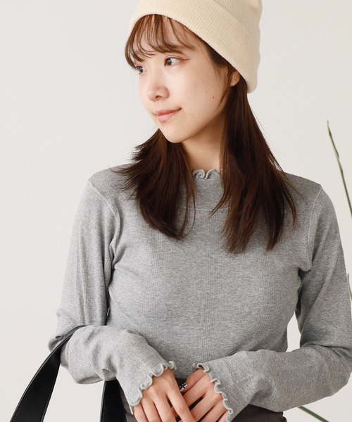 MILLER(ミラー)の「R.P.miller/ミラー パネルリブメロー カットソー 秋服 2026年秋冬(Tシャツ/カットソー・レディース・ブラック/ホワイト/グレー/ブラック系その他・FREE)」の12枚目の写真