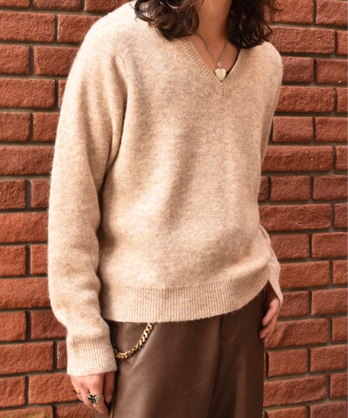 Noen（ノエン）の「モヘアVネックニット（ニット/セーター・メンズ・アイボリー/ブラック/その他・MEDIUM/LARGE）」の8枚目の写真