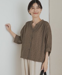 URBAN RESEARCH DOORS | 楊柳ドット5分袖ブラウス(シャツ/ブラウス)