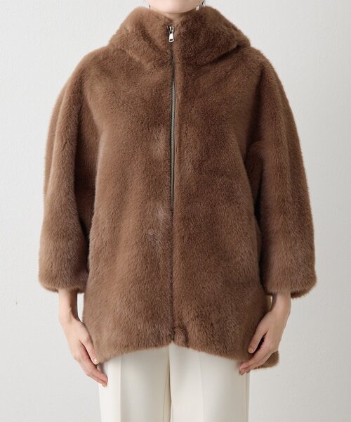 THE PAUSE(ザ ポーズ)の「【THE PAUSE】フェイクファードルマンコート(その他アウター・レディース・ベージュ/ブラウン・FREE)」の3枚目の写真