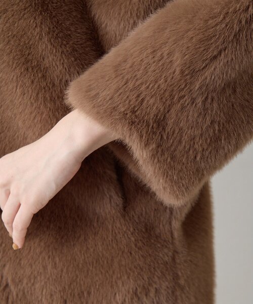 THE PAUSE(ザ ポーズ)の「【THE PAUSE】フェイクファードルマンコート(その他アウター・レディース・ベージュ/ブラウン・FREE)」の7枚目の写真