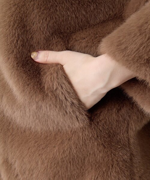 THE PAUSE(ザ ポーズ)の「【THE PAUSE】フェイクファードルマンコート(その他アウター・レディース・ベージュ/ブラウン・FREE)」の10枚目の写真