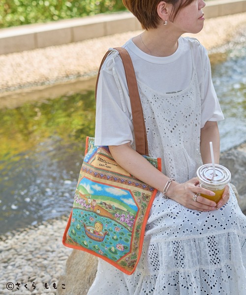 CRAFT STANDARD BOUTIQUE(クラフトスタンダードブティック)の「COJI‐COJI / トートバック(トートバッグ・レディース・グリーン・FREE)」の3枚目の写真