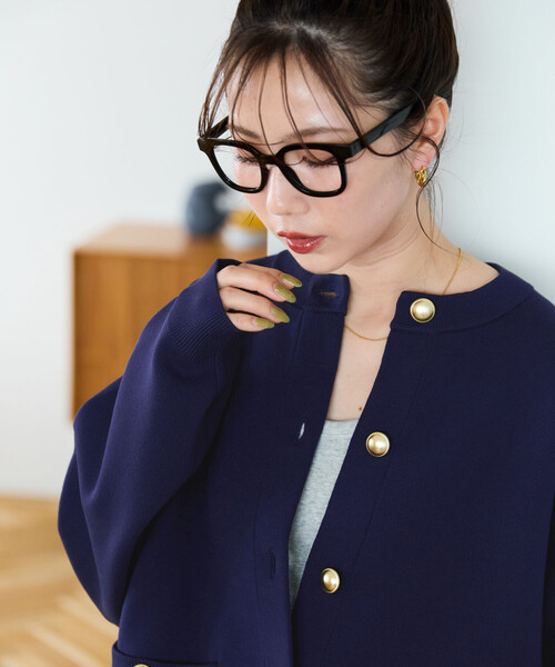 限定展開 金ボタン ニット カーディガン（カーディガン/ボレロ