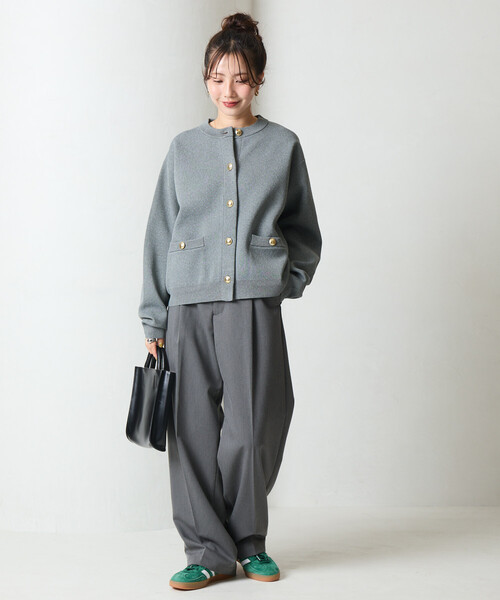 限定展開 金ボタン ニット カーディガン（カーディガン/ボレロ