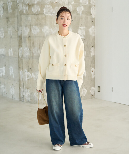 セール】限定展開 金ボタン ニット カーディガン（カーディガン/ボレロ