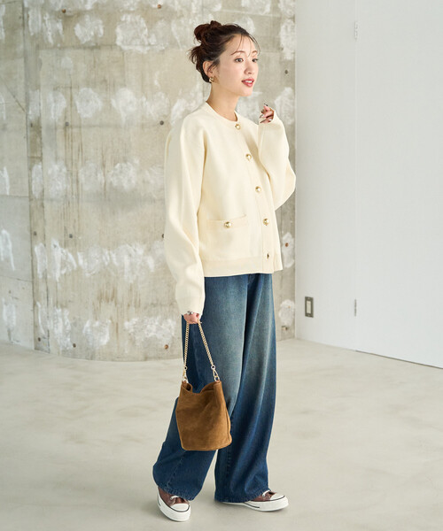 限定展開 金ボタン ニット カーディガン（カーディガン/ボレロ