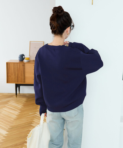 FREAK'S STORE（フリークスストア）の「限定展開　金ボタン ニット カーディガン（カーディガン/ボレロ・レディース・グレー/オフホワイト/ブラック/ネイビー/レッド/ブラウン・ﾌﾘ-）」の17枚目の写真