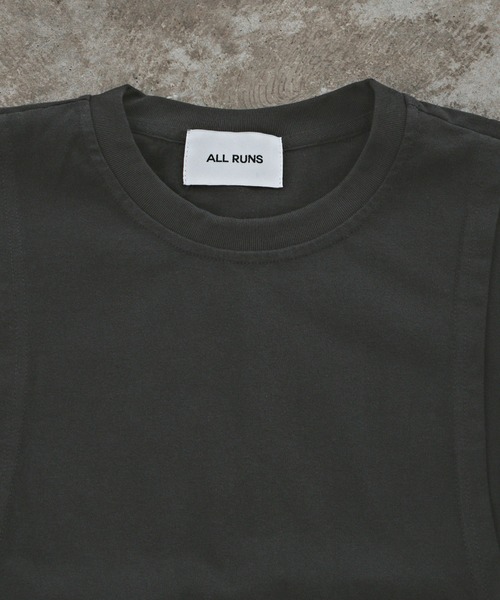 ALL RUNS（オールランズ）の「フェイクレイヤード ロングスリーブカットソー（Tシャツ/カットソー・メンズ・ホワイト/チャコール・L/M）」の3枚目の写真