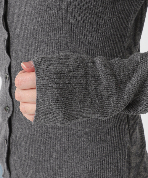 FRAMeWORK(フレームワーク)の「≪追加≫スイビコットンリブカーディガン(カーディガン/ボレロ・レディース・チャコールグレー/ブルー/アイボリー・FREE)」の13枚目の写真