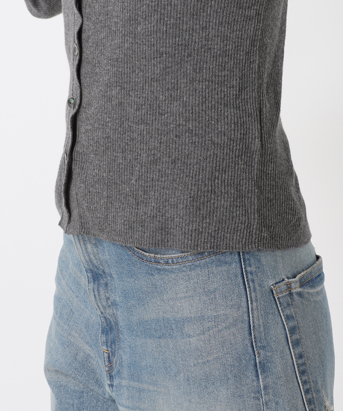 FRAMeWORK(フレームワーク)の「≪追加≫スイビコットンリブカーディガン(カーディガン/ボレロ・レディース・チャコールグレー/ブルー/アイボリー・FREE)」の7枚目の写真