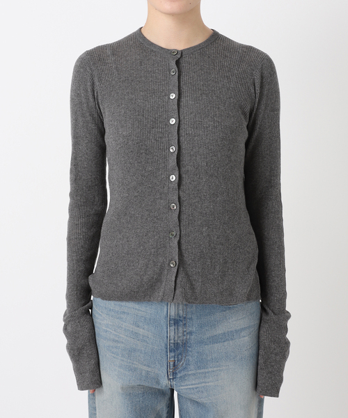 FRAMeWORK(フレームワーク)の「≪追加≫スイビコットンリブカーディガン(カーディガン/ボレロ・レディース・チャコールグレー/ブルー/アイボリー・FREE)」の6枚目の写真