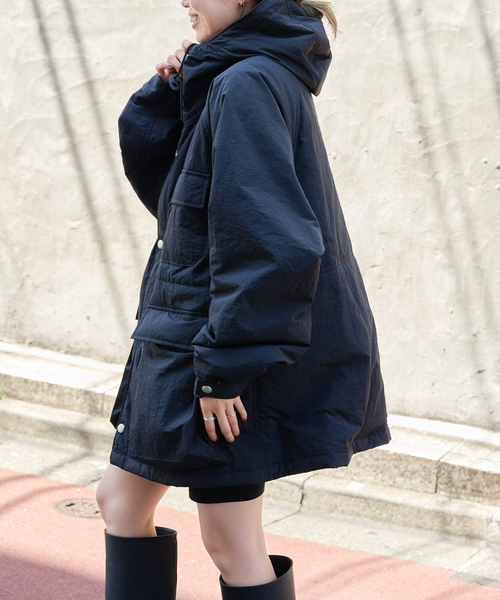 OUTDOOR PRODUCTS(アウトドアプロダクツ)の「中綿マウンテンパーカ(その他アウター・レディース・ブラック/ブルー/キャメル・FREE)」の5枚目の写真