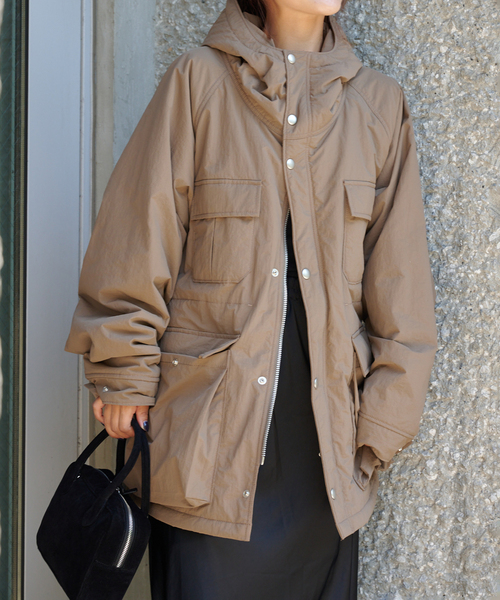OUTDOOR PRODUCTS(アウトドアプロダクツ)の「中綿マウンテンパーカ(その他アウター・レディース・ブラック/ブルー/キャメル・FREE)」の14枚目の写真