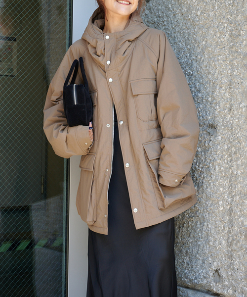 OUTDOOR PRODUCTS(アウトドアプロダクツ)の「中綿マウンテンパーカ(その他アウター・レディース・ブラック/ブルー/キャメル・FREE)」の16枚目の写真